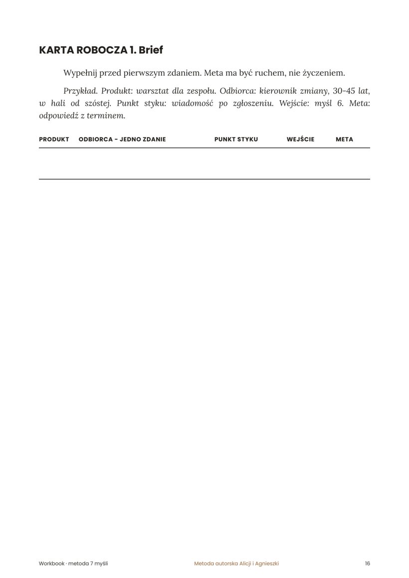 s. 16 - karta robocza 1, brief